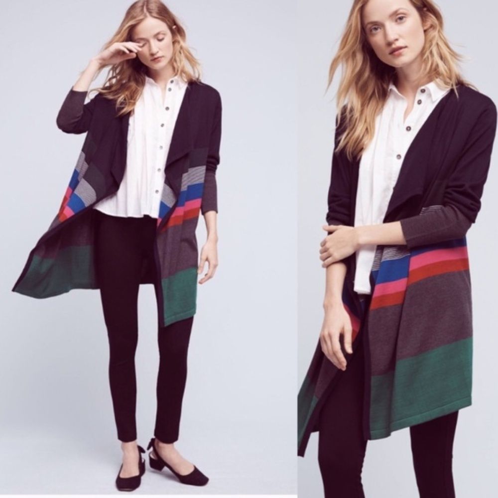 Anthro Lili`s Closet Junie Striped Cardigan Size S